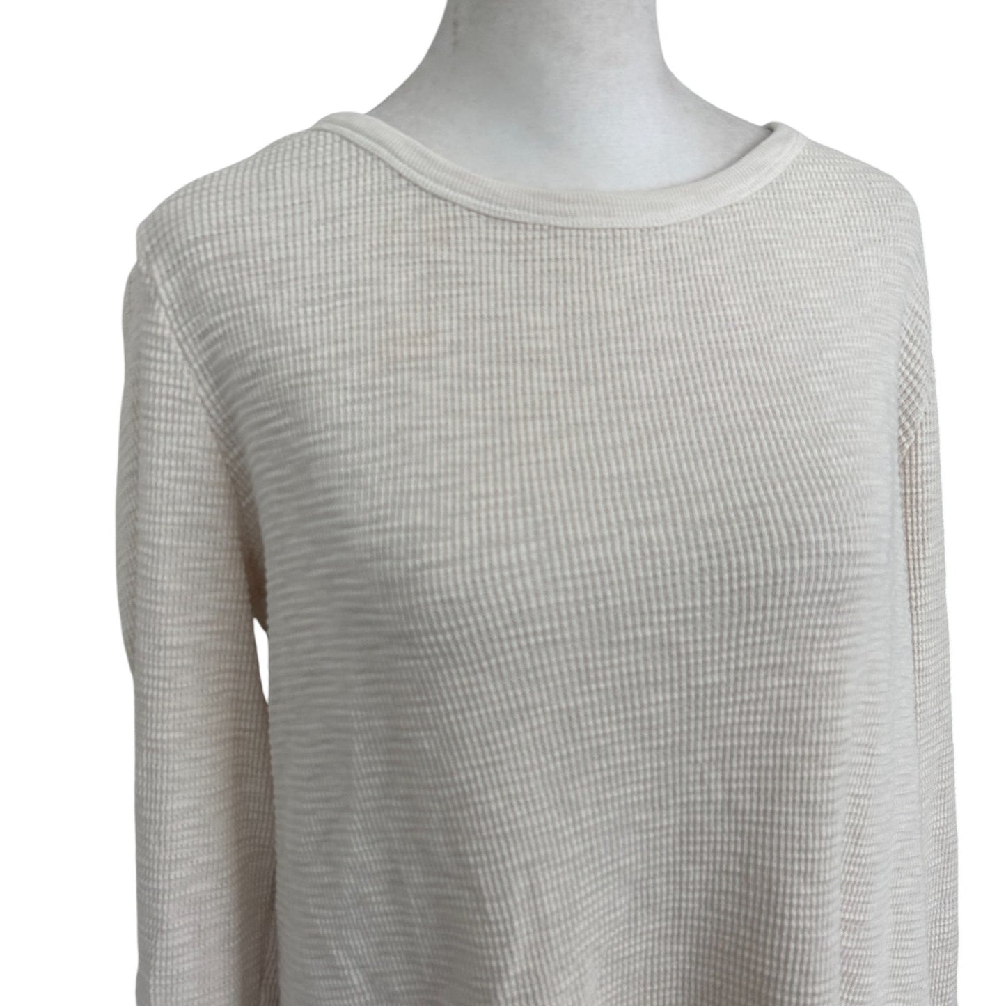 Dylan Ivory / Off-White Boho Waffle Front Blousy Back Top Womens Size Small
