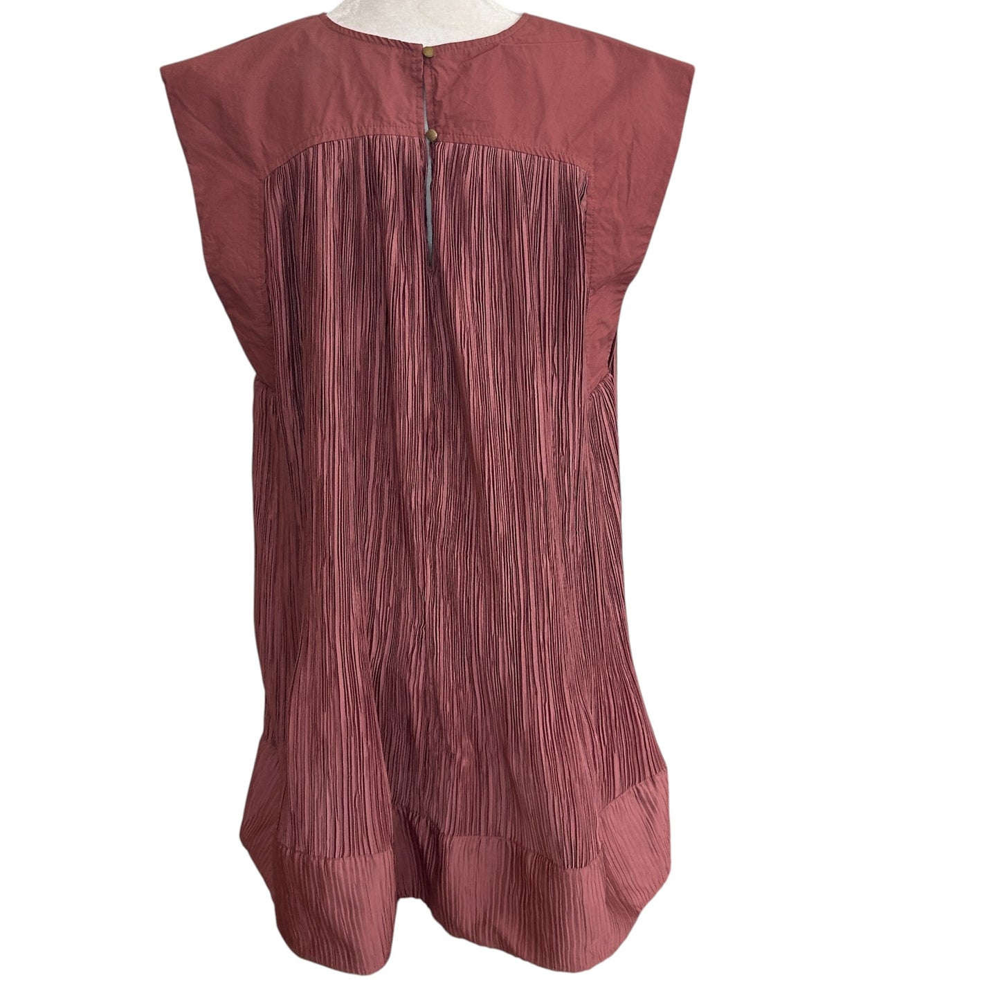 Anthropologie Cap Sleeve Bubble Hem Brown Dress Womens Size Medium