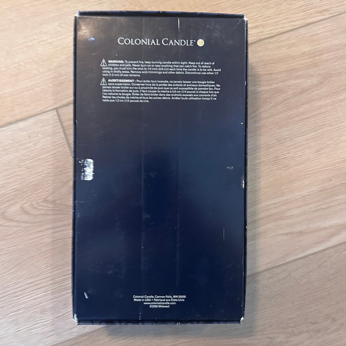 Colonial Candle Coastal Blue 10" Classic Candles Lot of 12 New in Box