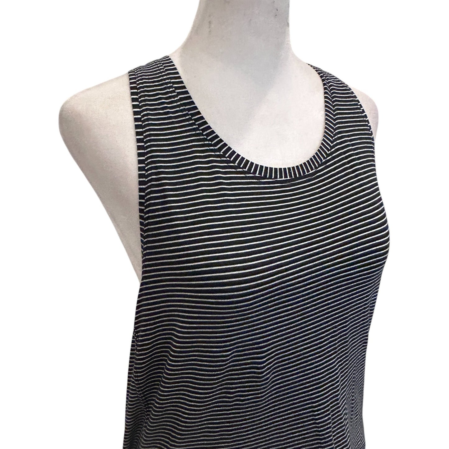 Lululemon Black and White Striped Racerback Tank Womens Size 4