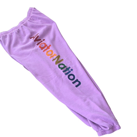Aviator Nation Venice CA Purple Sweatpants Womens Size Large