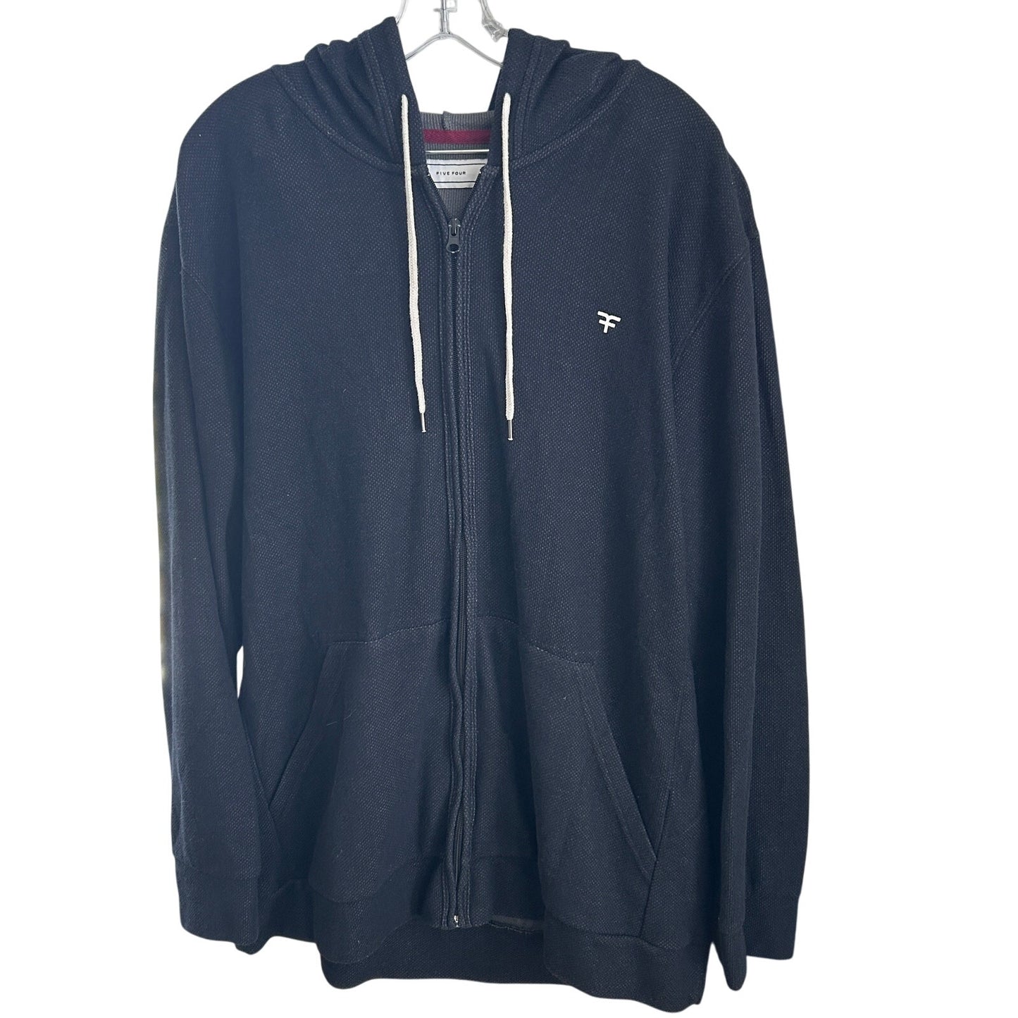 Five Four Black Full Zip Hooded Sweatshirt Men's Size 2XL