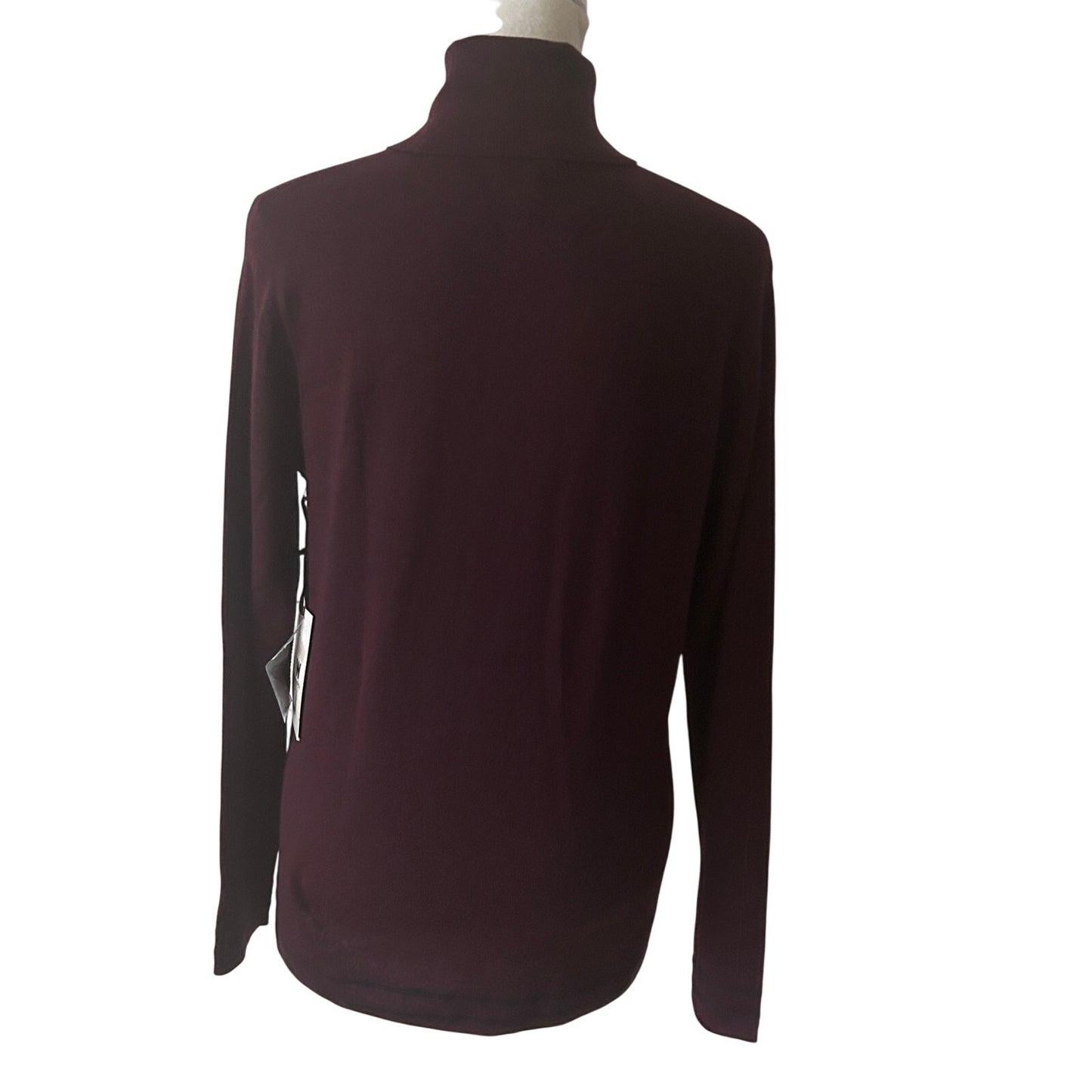 W by Worth NWT Burgundy Cashmere Blend Turtleneck Womens Size Small NEW