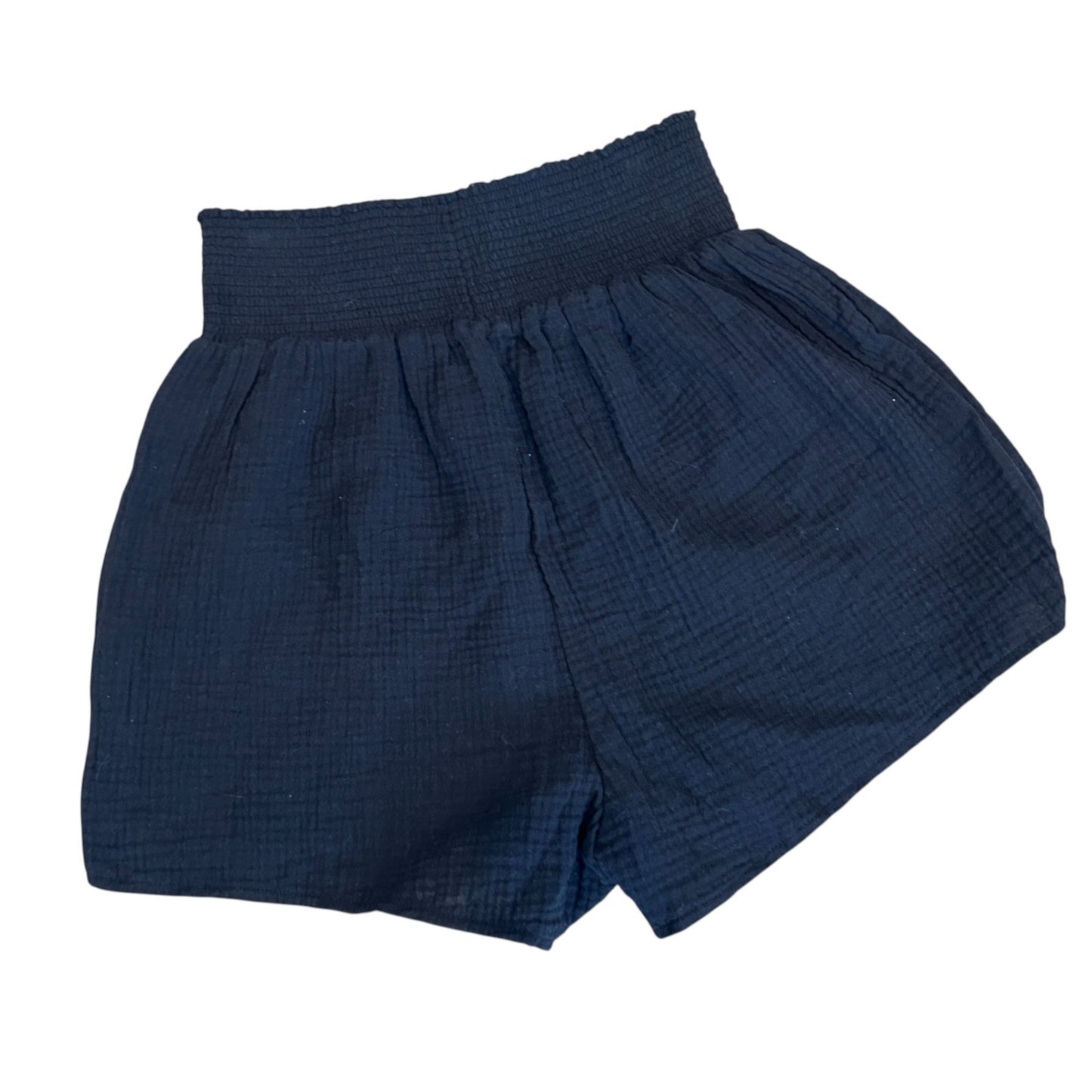 Z Supply Solid Black High Rise Gauzy Crinkly Shorts Womens Size Large