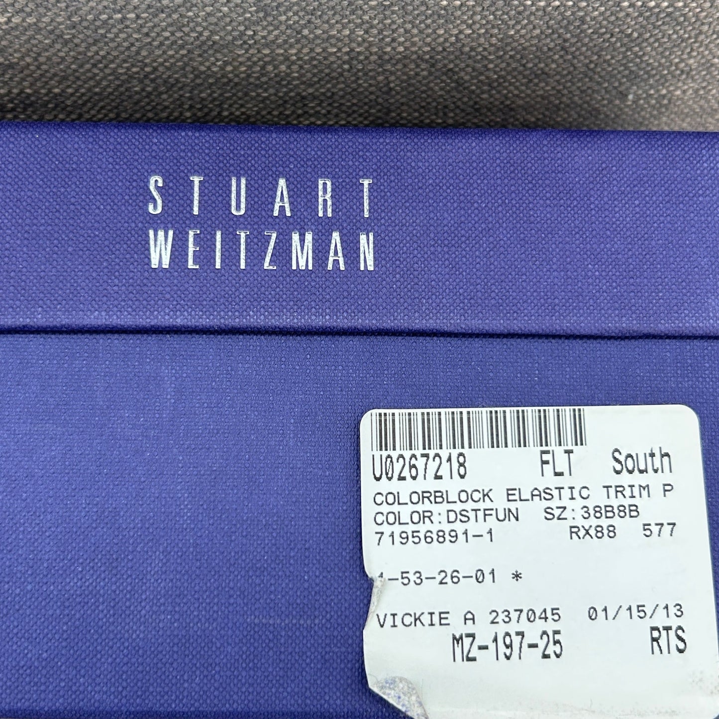 Stuart Weitzman Brown Suede Colorblock Elastic Trim Pump Womens Size 8