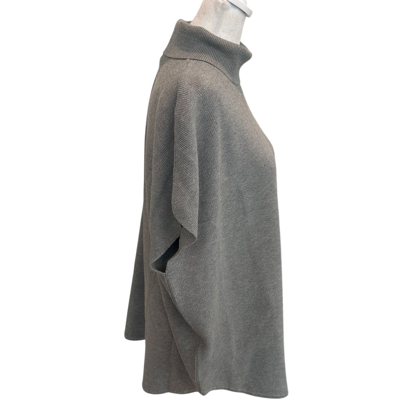 Lilla P NWT Gray Turtleneck Boxy Sleeveless Sweater Womens Size Small NEW