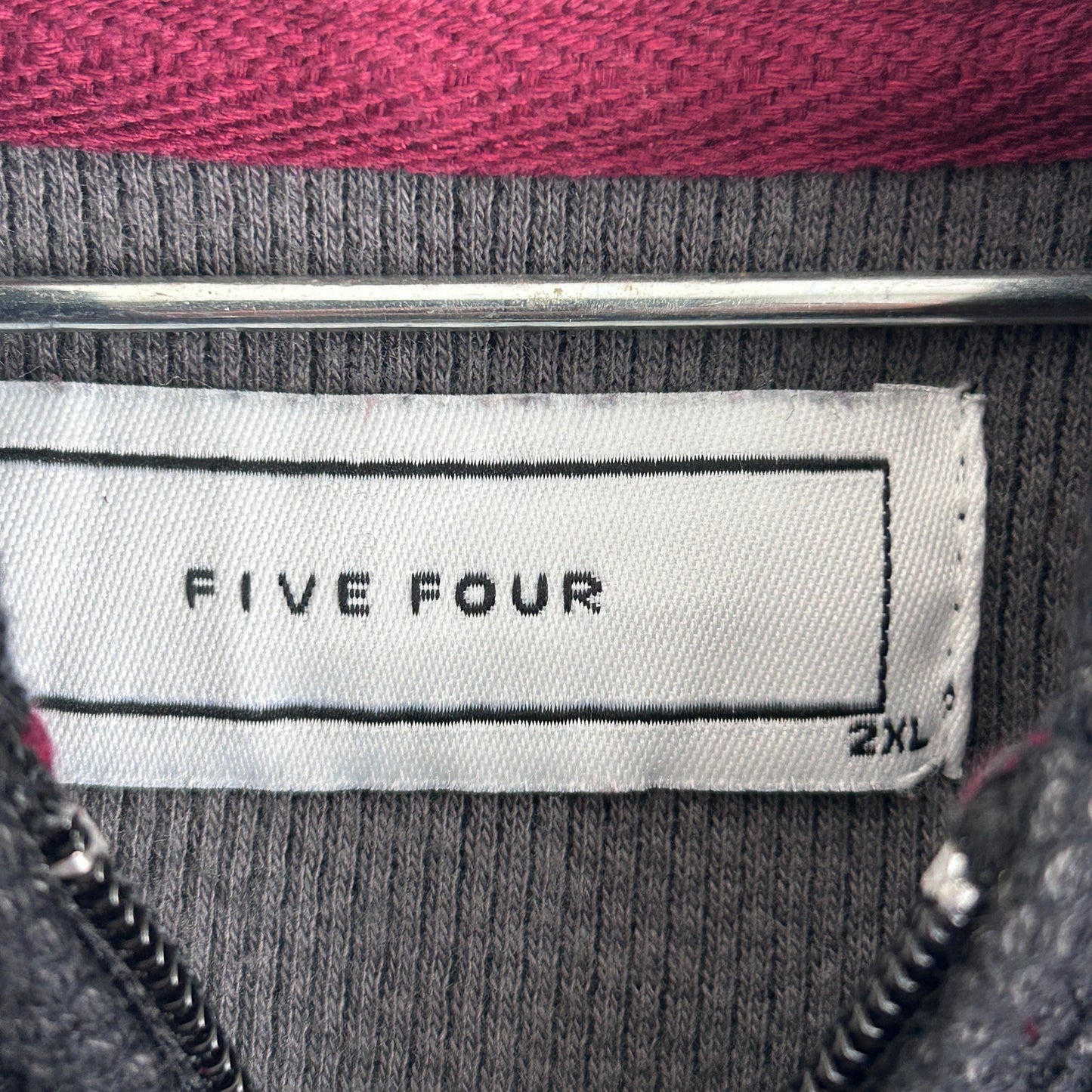 Five Four Black Full Zip Hooded Sweatshirt Men's Size 2XL