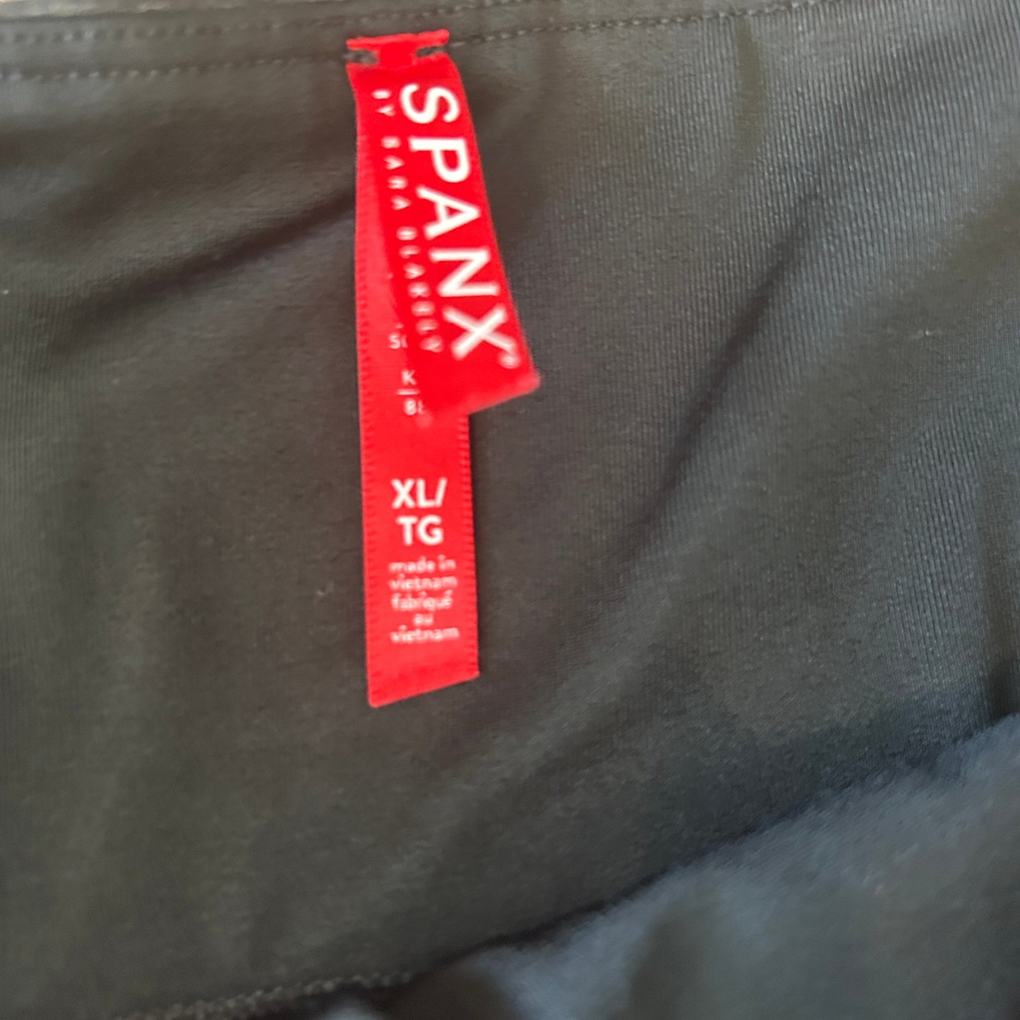 Spanx Sara Blakely Black Faux Leather Leggings Womens Size XL