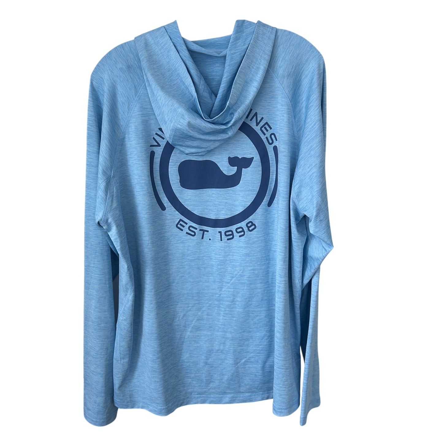 Vineyard Vines Performance Ocean Blue Long Sleeve Hooded Tee Mens Size Large