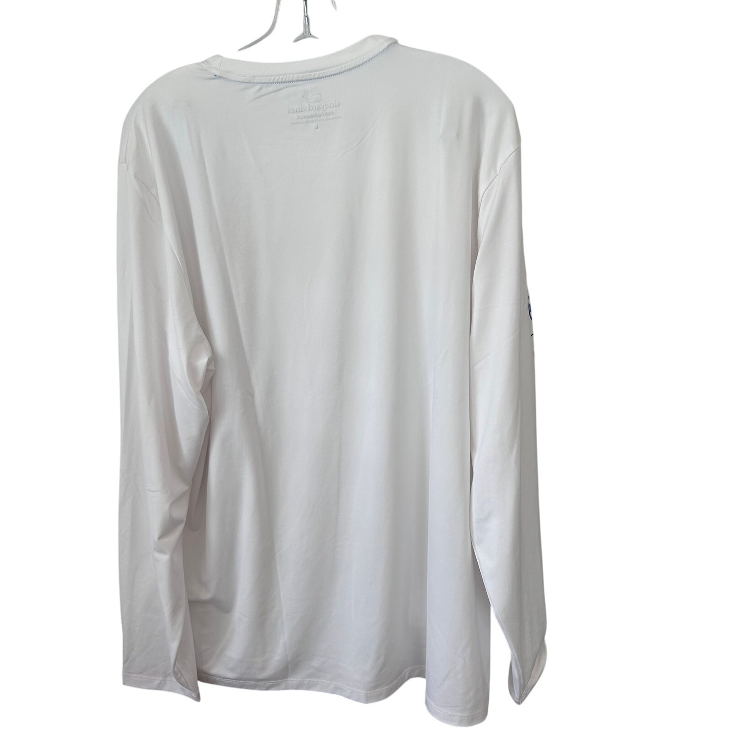 Vineyard Vines NWT Performance White Long Sleeve Tee Americana Mens Size Large