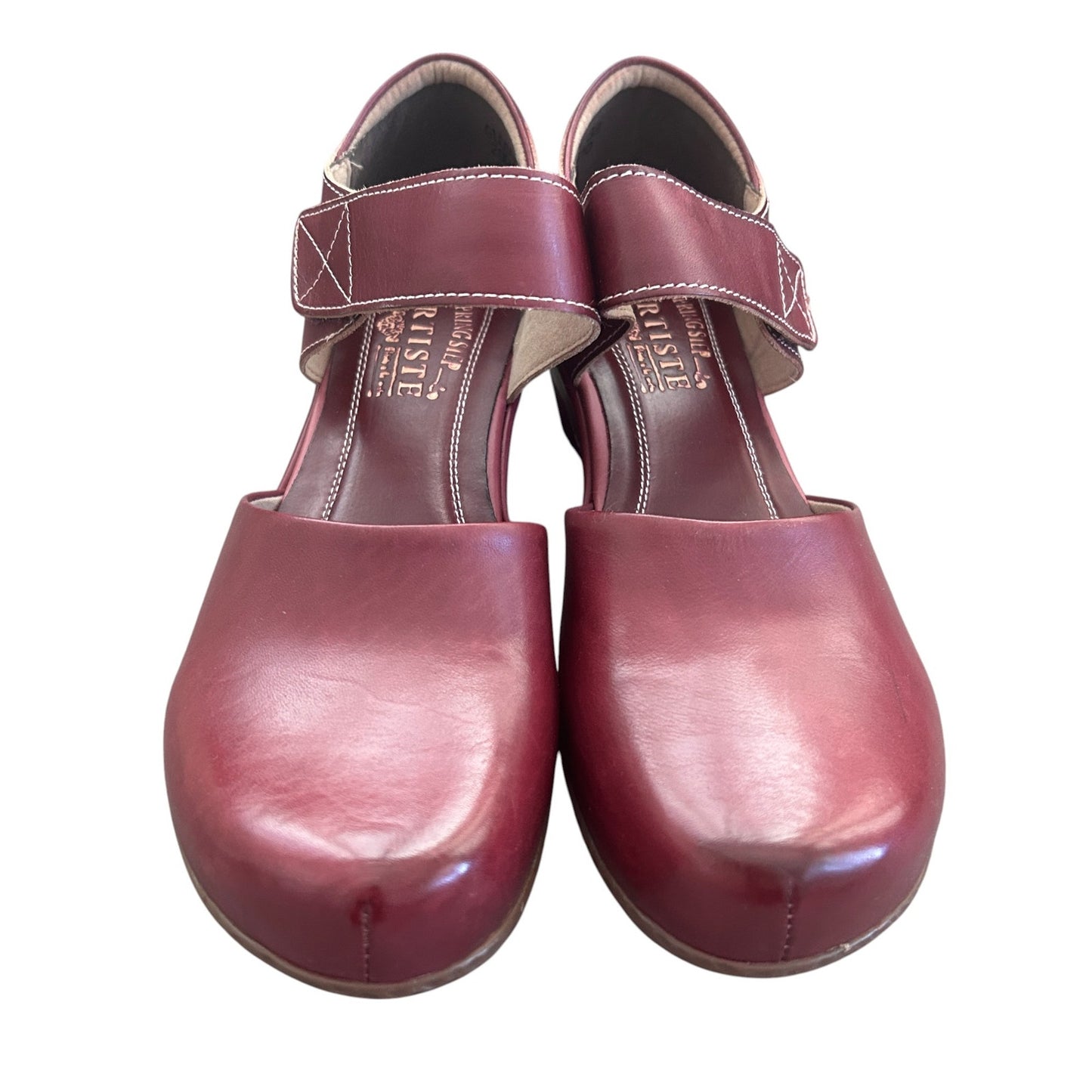 L'Artiste Spring Step Mary Jane Gloss Shoes Wine Purple Womens Size 38 / 7.5 NEW