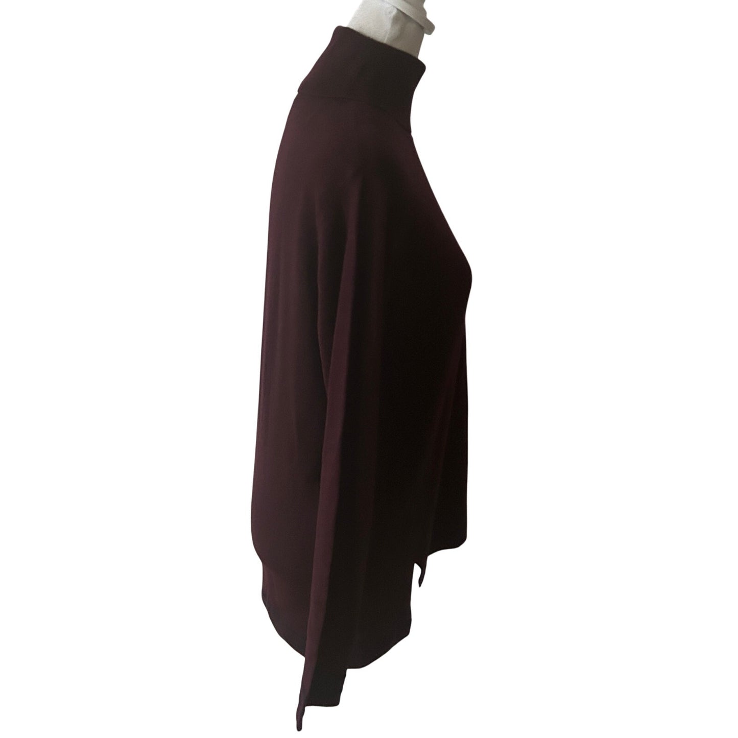 W by Worth NWT Burgundy Cashmere Blend Turtleneck Womens Size Small NEW