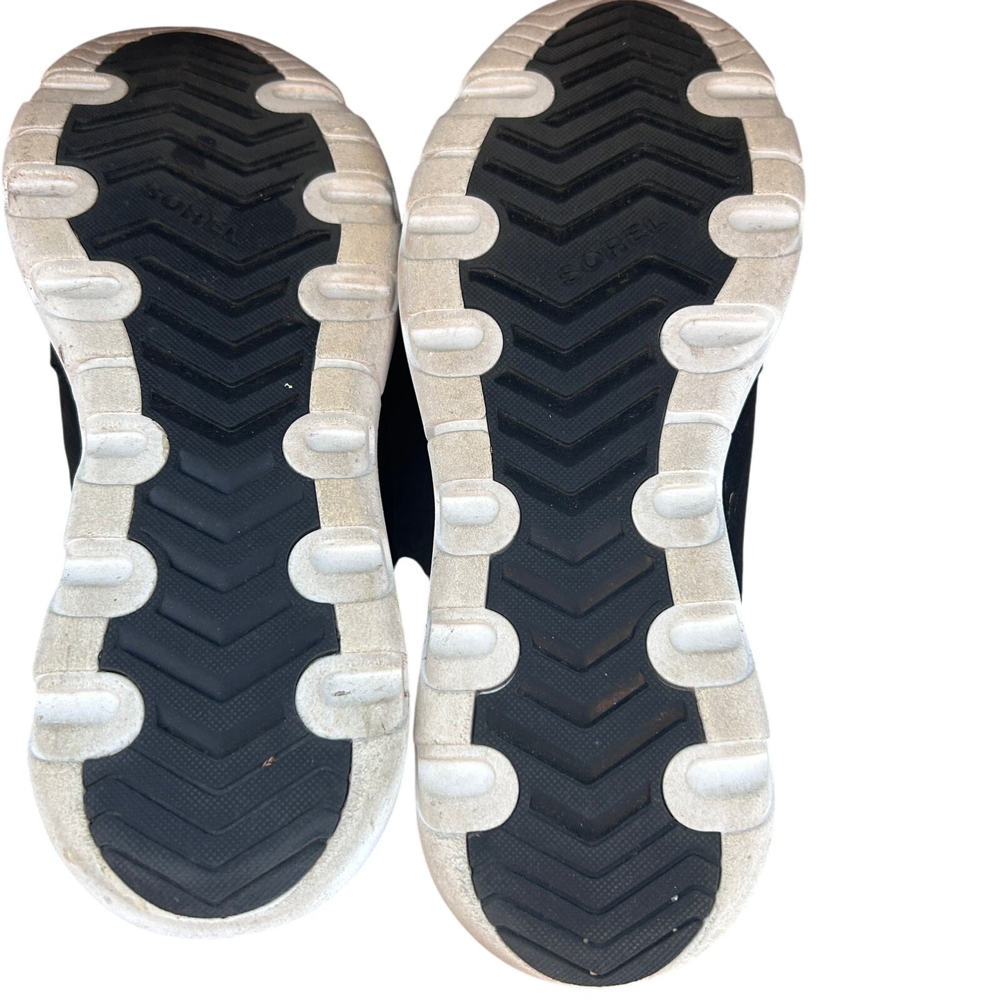 Sorel Explorer II Waterproof Mid Sneaker Black and White Womens Size 8.5