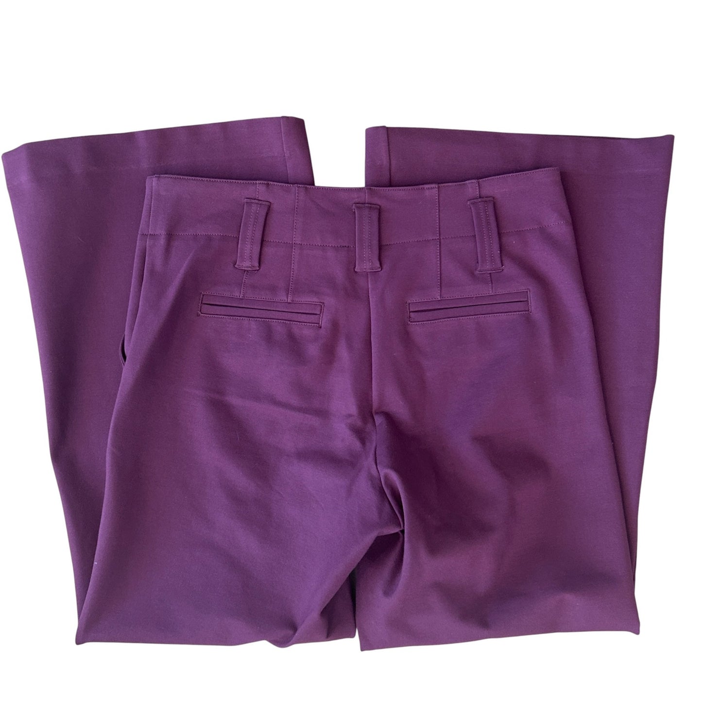Maeve Anthropologie Burgundy Wide Leg Pant Womens Size 12 Petite