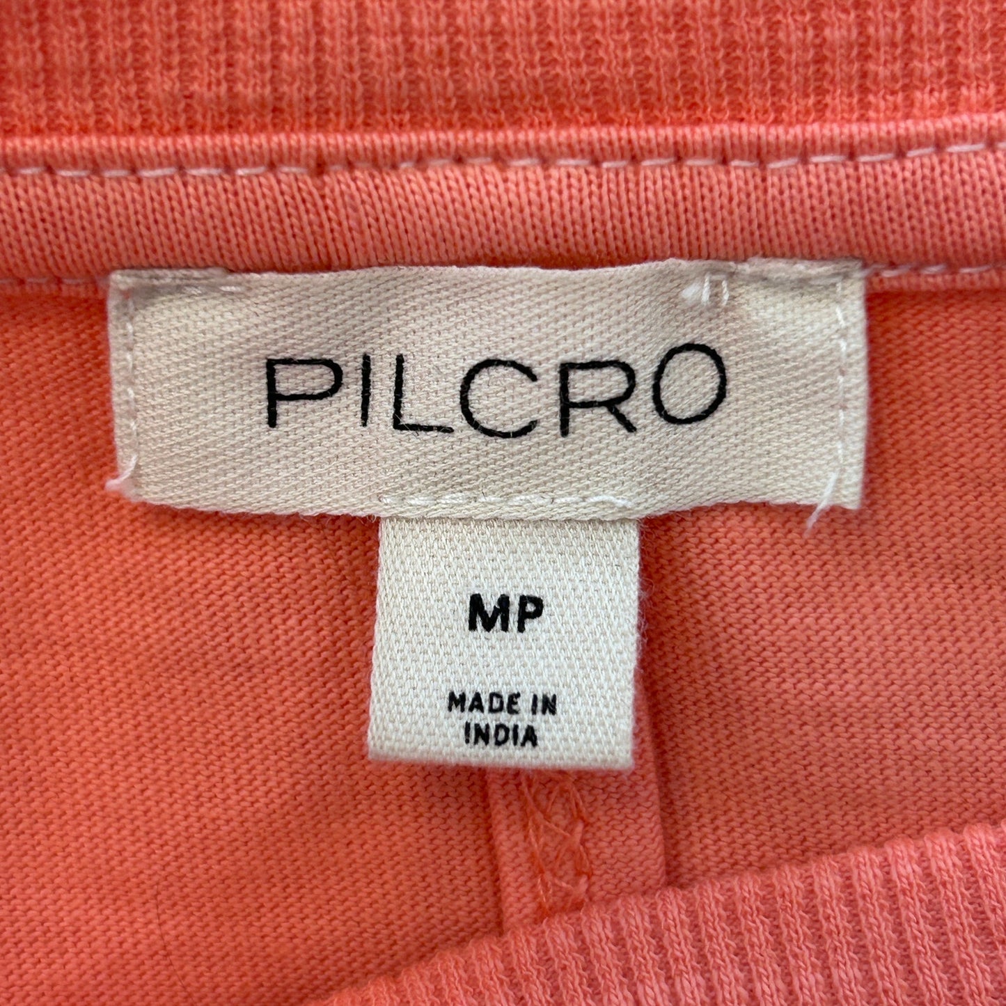 Pilcro Anthropologie Orange Short Sleeve Boxy Top Womens Size Medium Petite