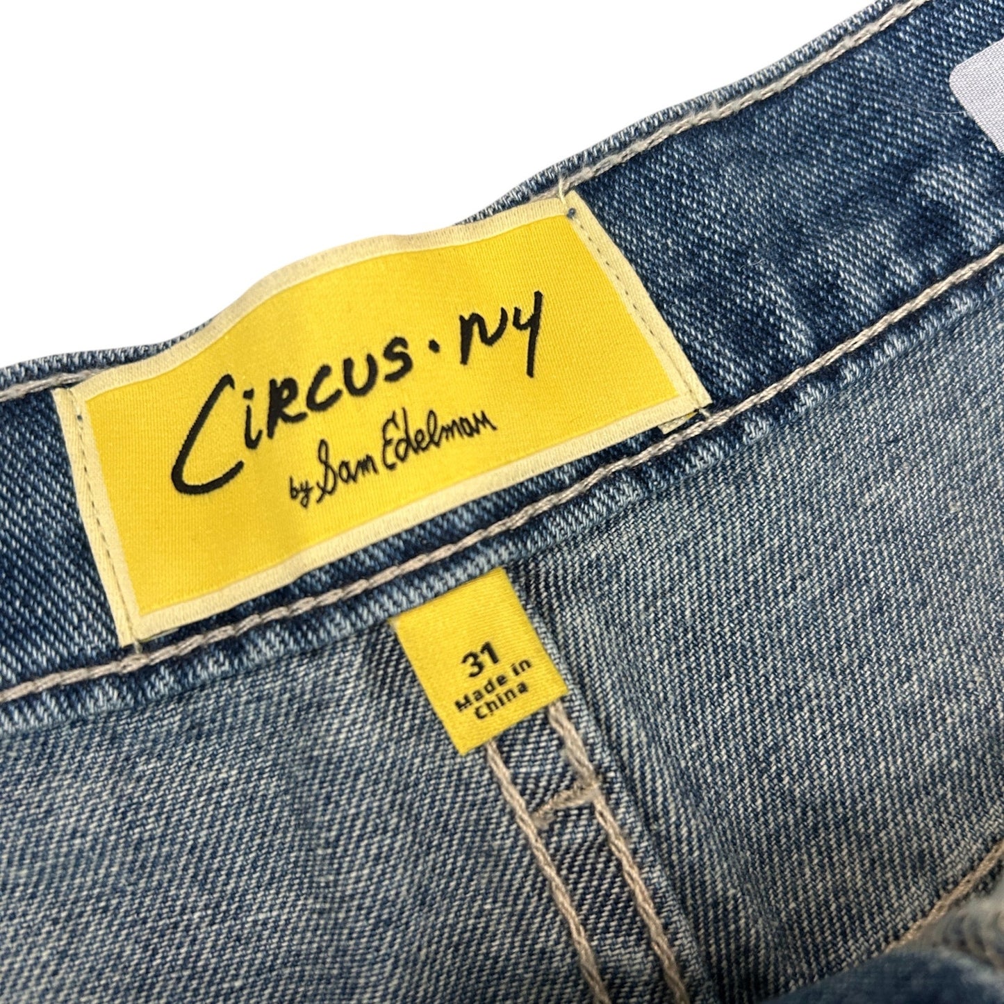 Circus NY Sam Edelman High Rise Denim Short Embroidered Sunflower Womens Size 31