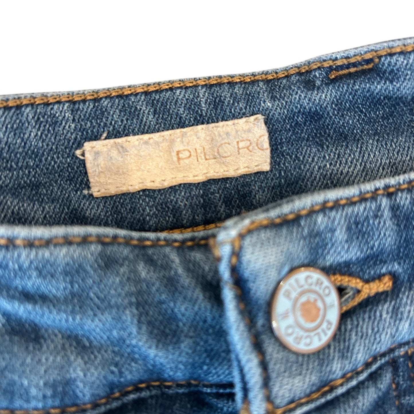 Pilcro Anthropologie Denim Cuffed High Rise Denim Shorts Womens Size 31
