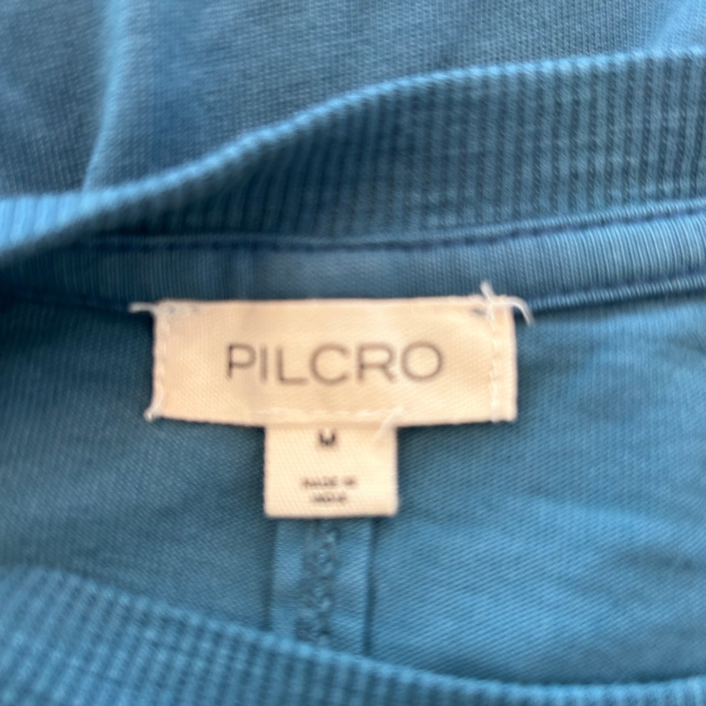Pilcro Anthropologie Teal Green Short Sleeve Boxy Top Womens Size Medium Petite