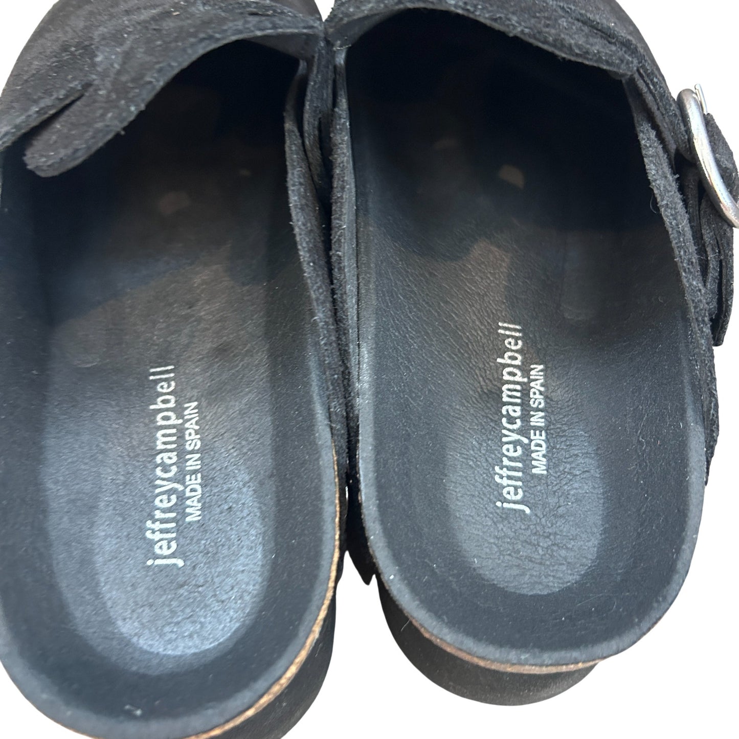 Jeffrey Campbell Celestine Black Suede Silver Slip-On Flats Womens Size 38 NEW