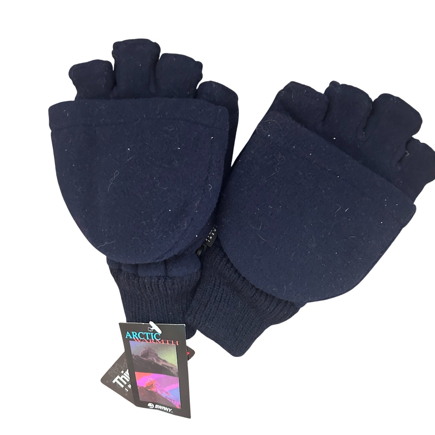 3M Thinsulate Arctic Warmth Black Convertible Gloves Youth XL 12-18 Years NEW