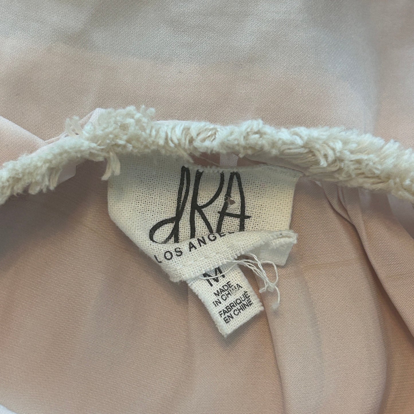 Anthropologie dRA Los Angeles Light Pink V-Neck Blouse Top Womens Size Medium