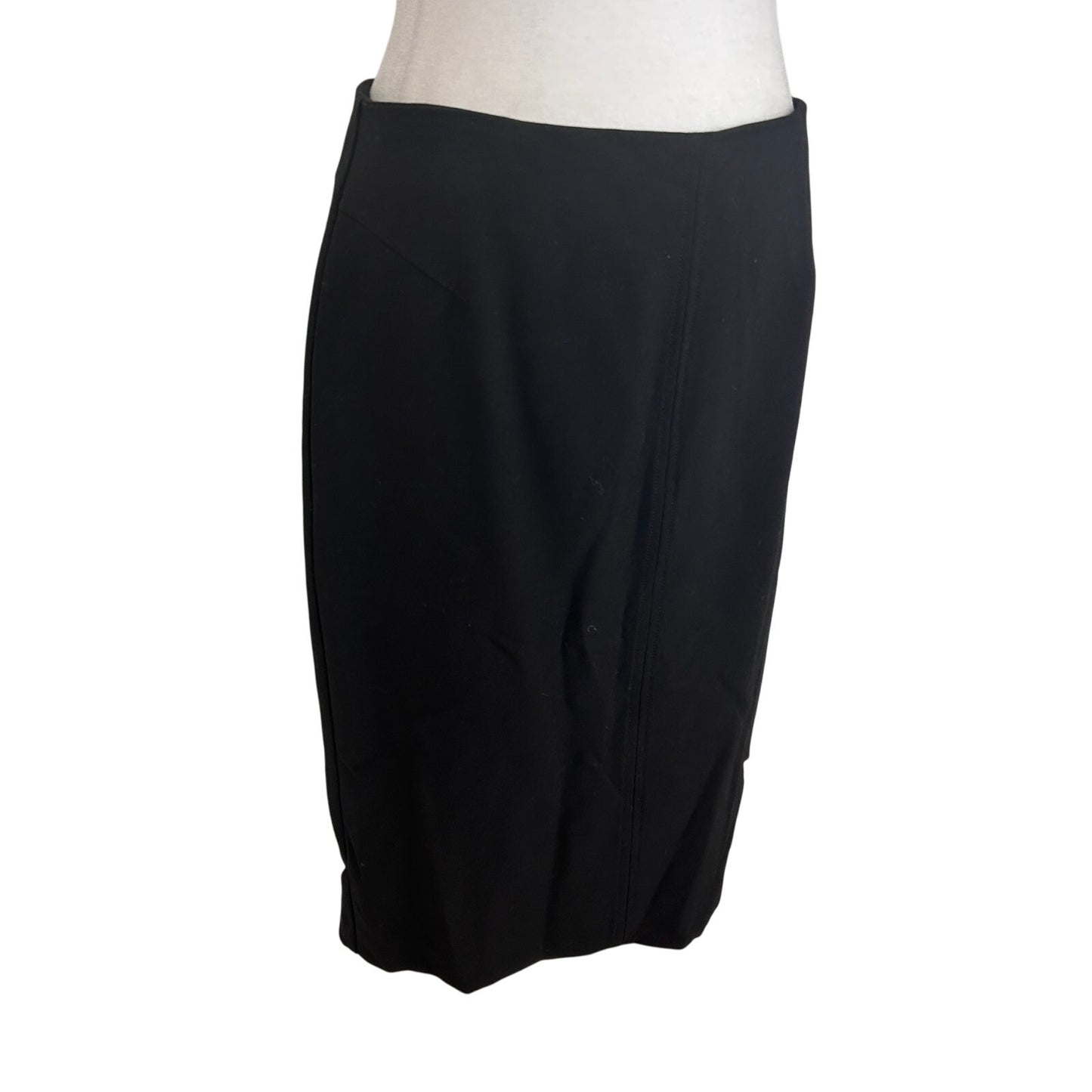 White House Black Market Classic Black Knee Length Skirt Womens Size 8