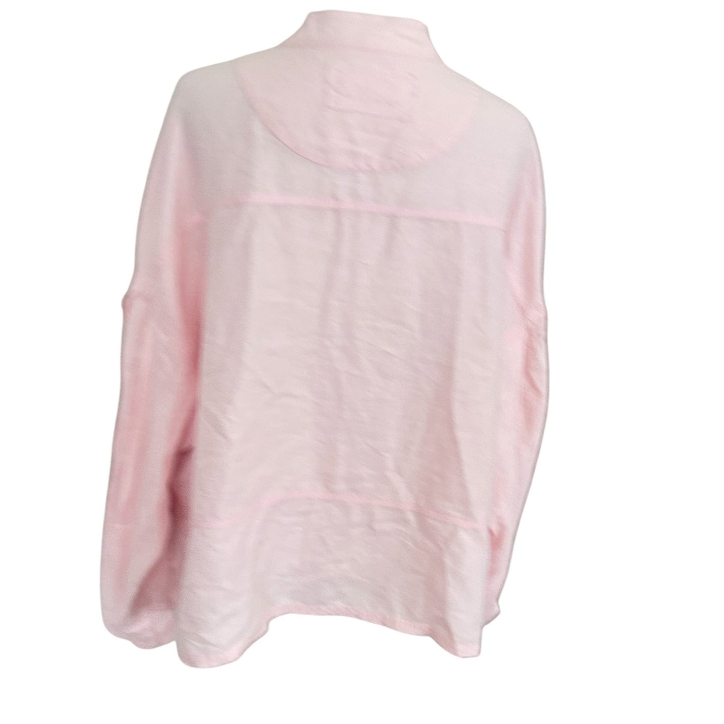 We The Free Light Pink Linen Blend Boxy Boho Top Womens Size Extra Small