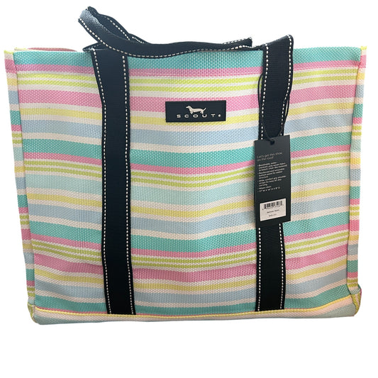 SCOUT Bags Roadtripper Open Top Tote Bag Bermuda Shorts Pastel Stripes NEW