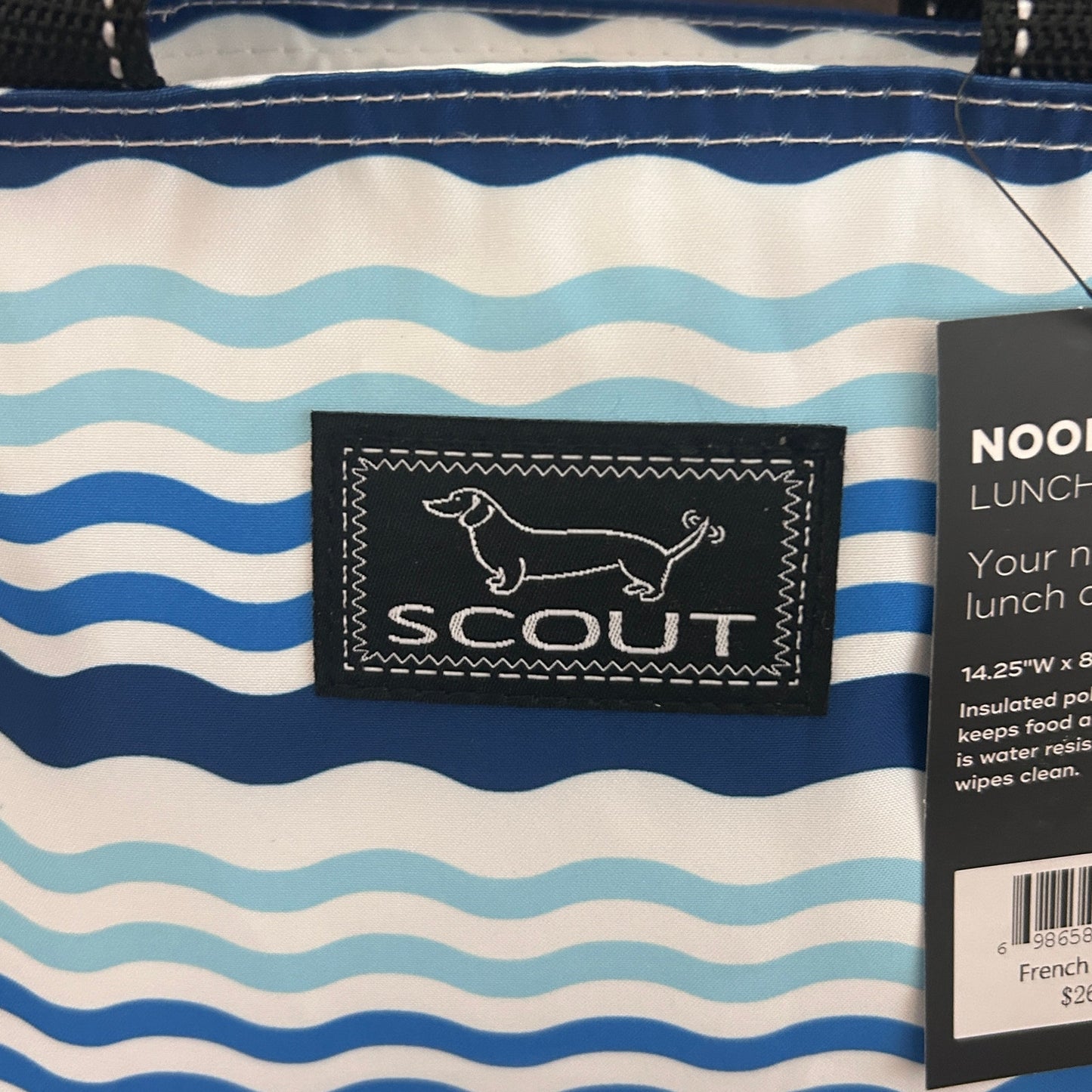 SCOUT Bags Blue Stripes French Waviera Nooner Lunch Box NEW