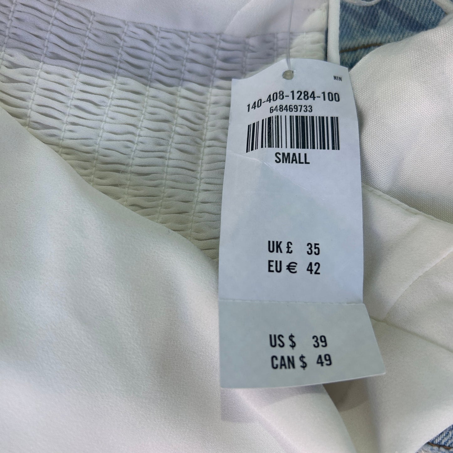 Abercrombie & Fitch White V-Neck Blouse / Tank Top Womens Size Small NEW