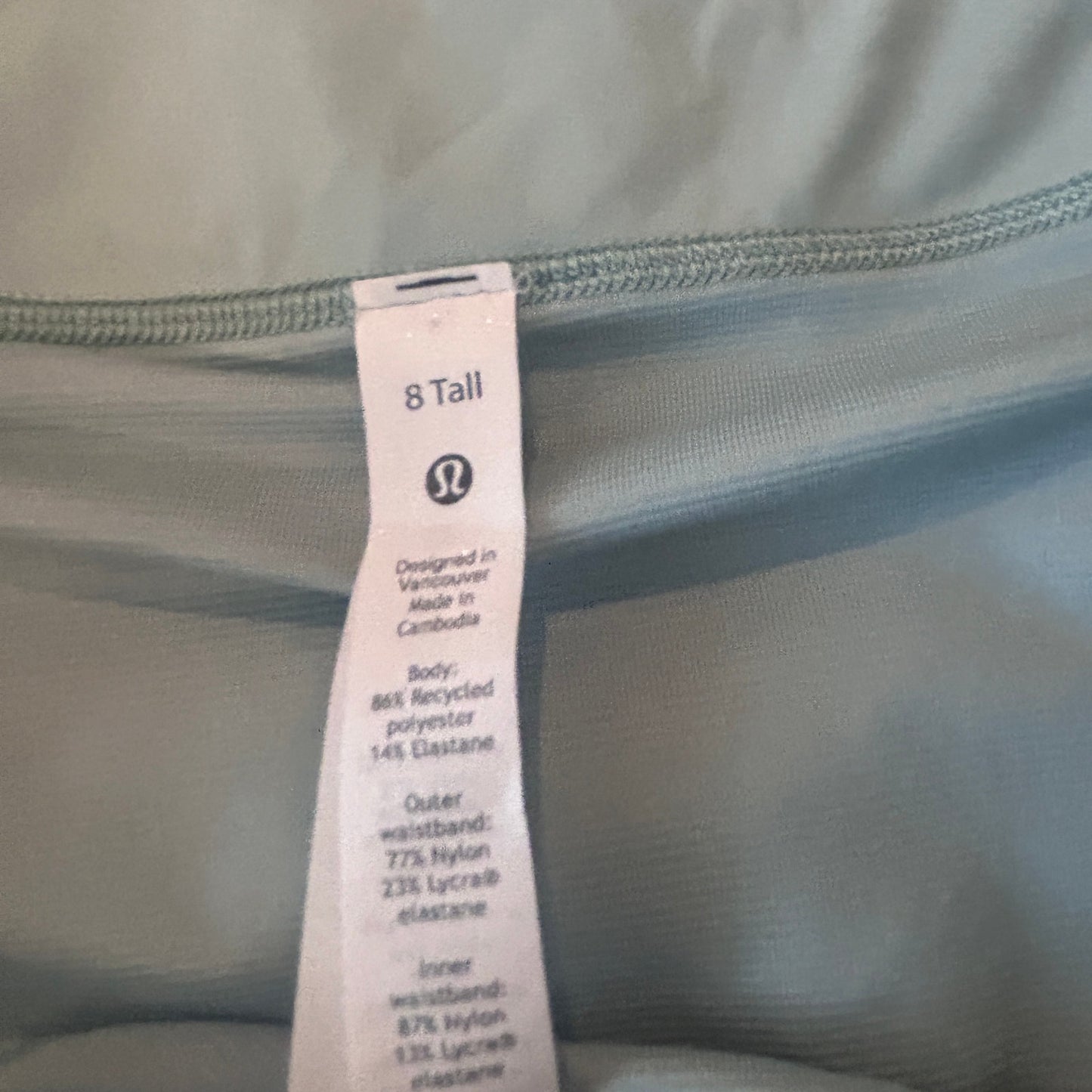 Lululemon Light Blue Speed Up High Rise Lined Short Womens Size 8 Tall