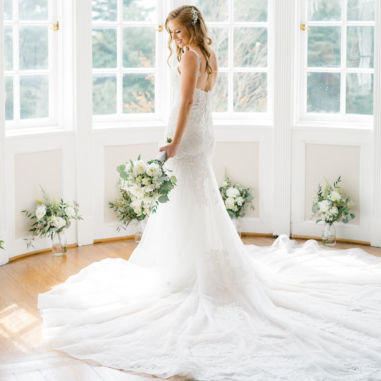 Calla Blanche Farrah Mermaid Beaded Wedding Dress Size 8