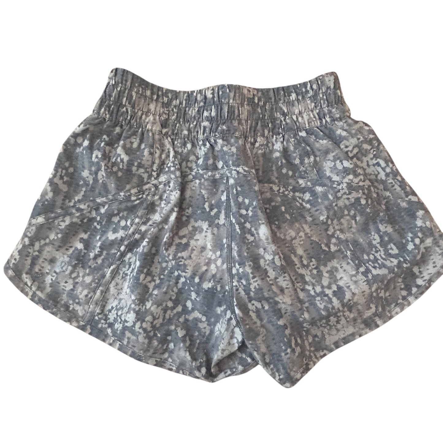 Lululemon Olive Green and Tan Camo Lined Tracker Short Womens Size 6
