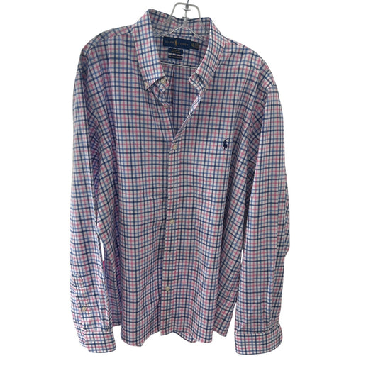 Ralph Lauren Blue, Pink, White Classic Fit Performance Button Down Mens Size XXL