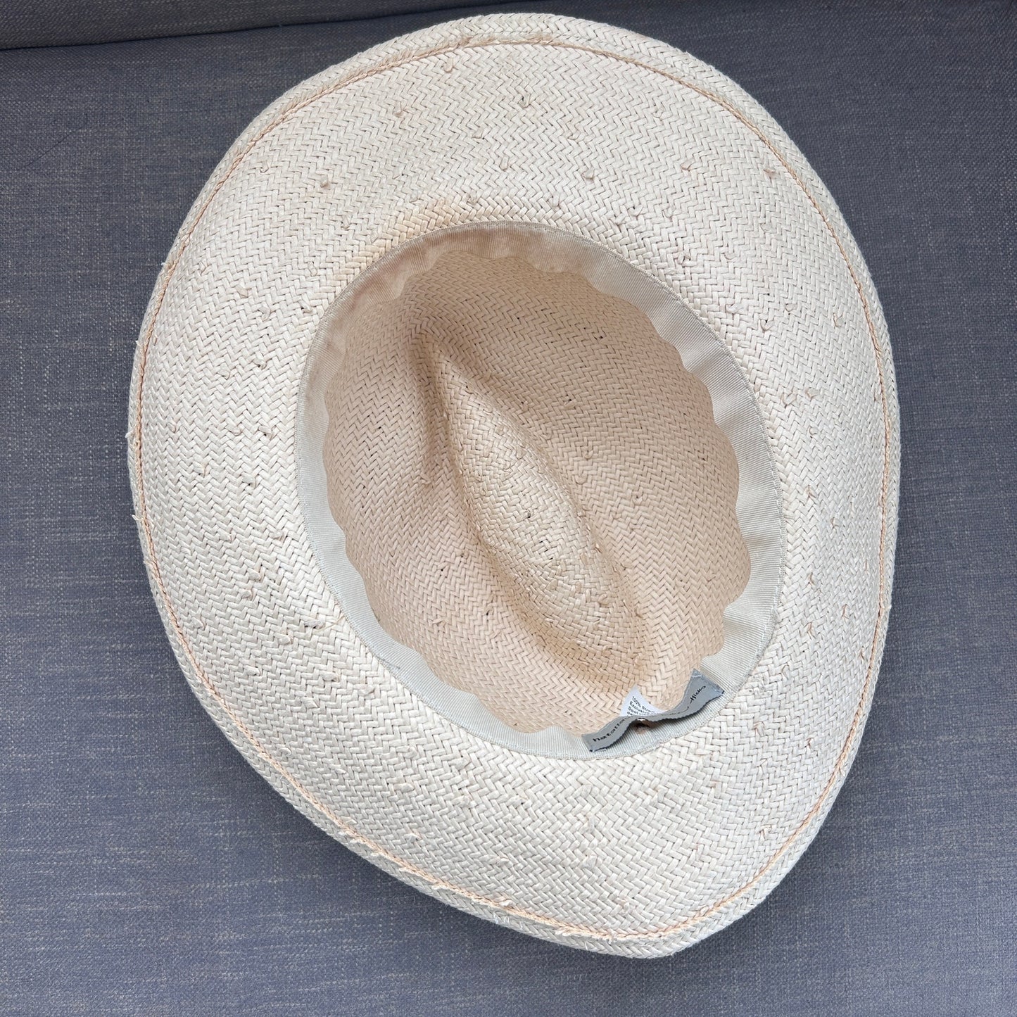 India Hicks Hat Attack Tan Straw Hat With Animal Print Band and Feather