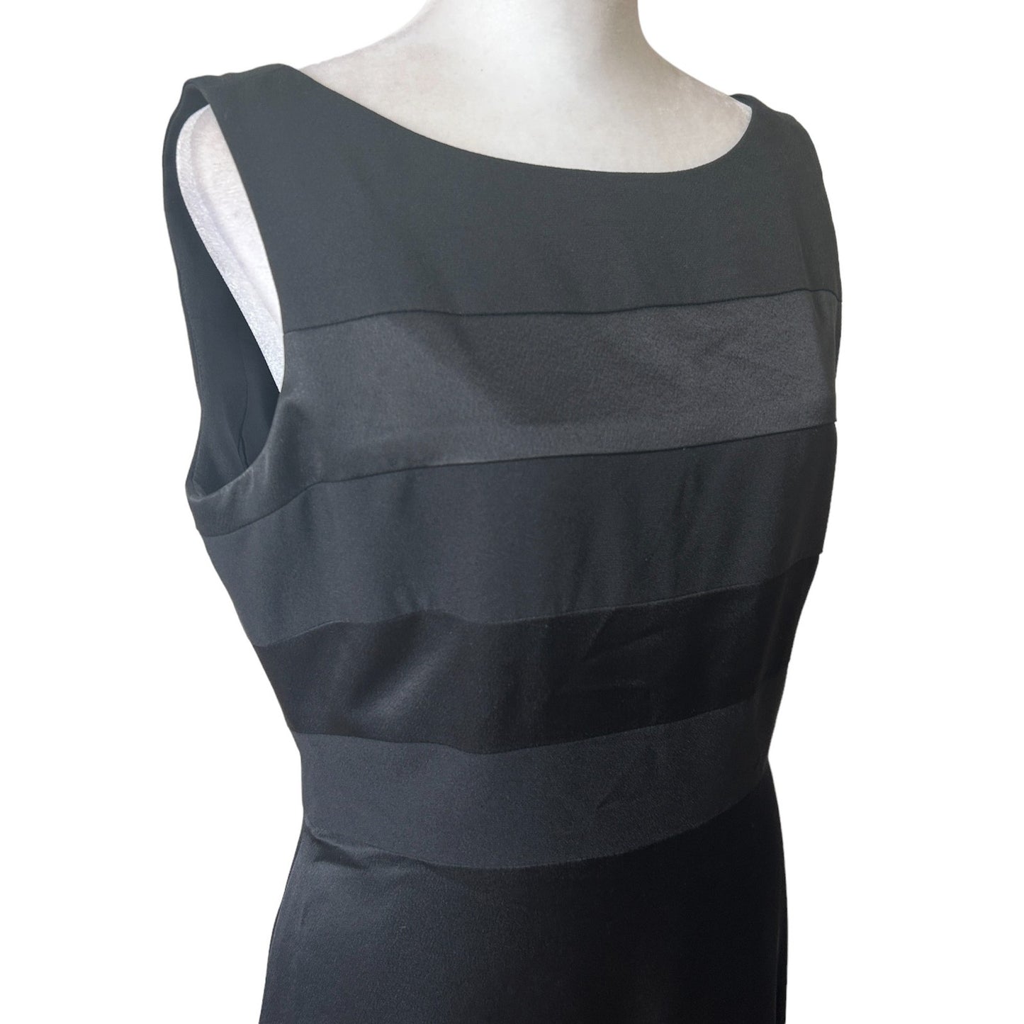 Evan Picone Black Classic Sleeveless Floor Length Maxi Dress Womens Size 8