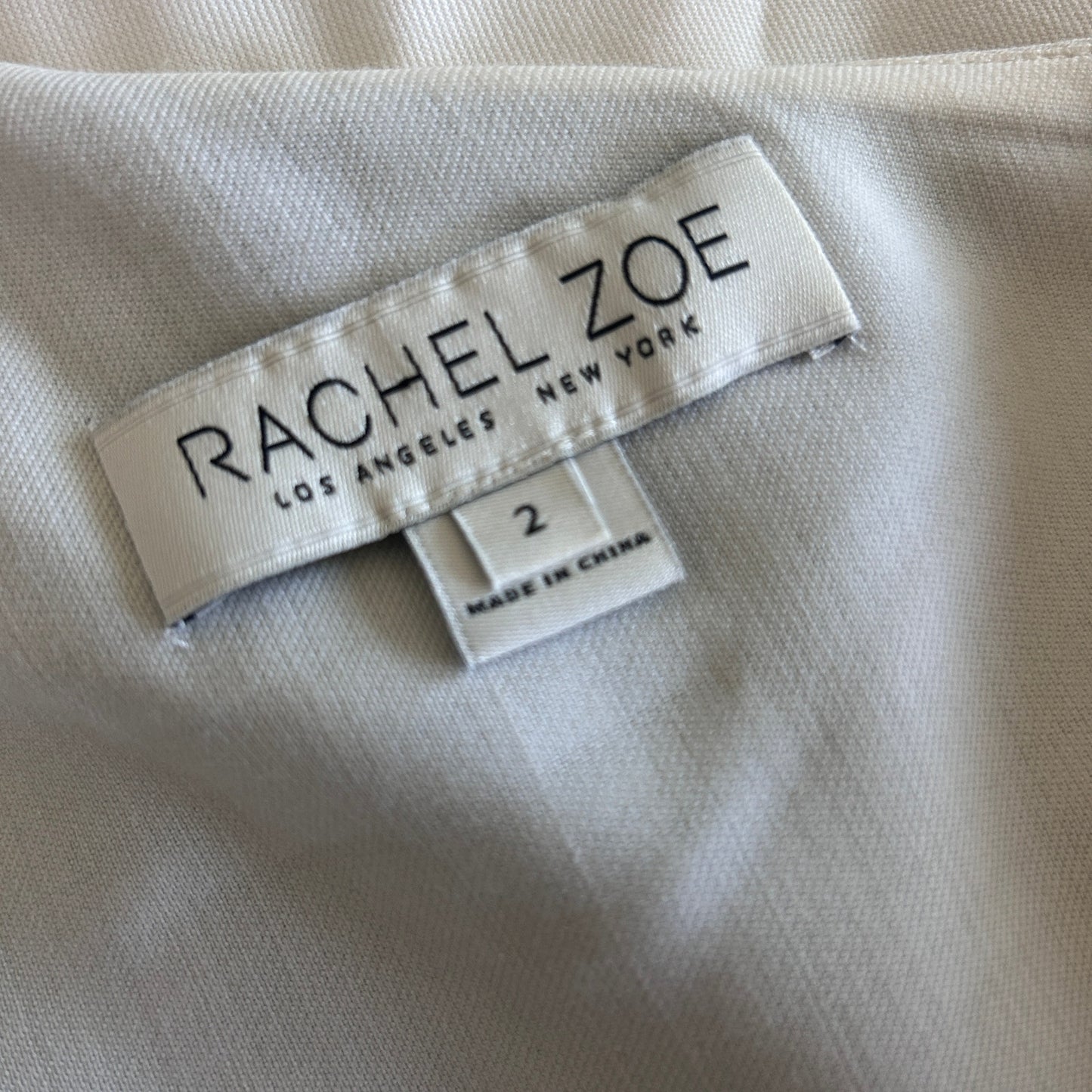 Rachel Zoe Ivory, Black Johanna One Shoulder Flounce Top Womens Size 2