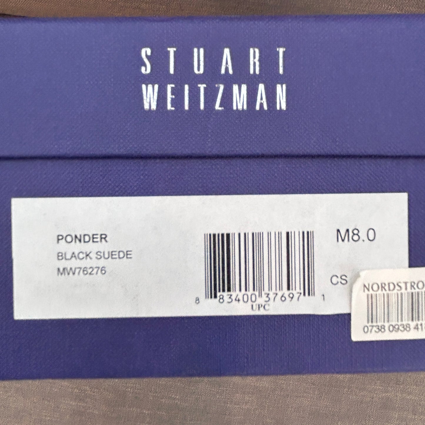 Stuart Weitzman Ponder Black Suede Pump Heel Womens Size 8