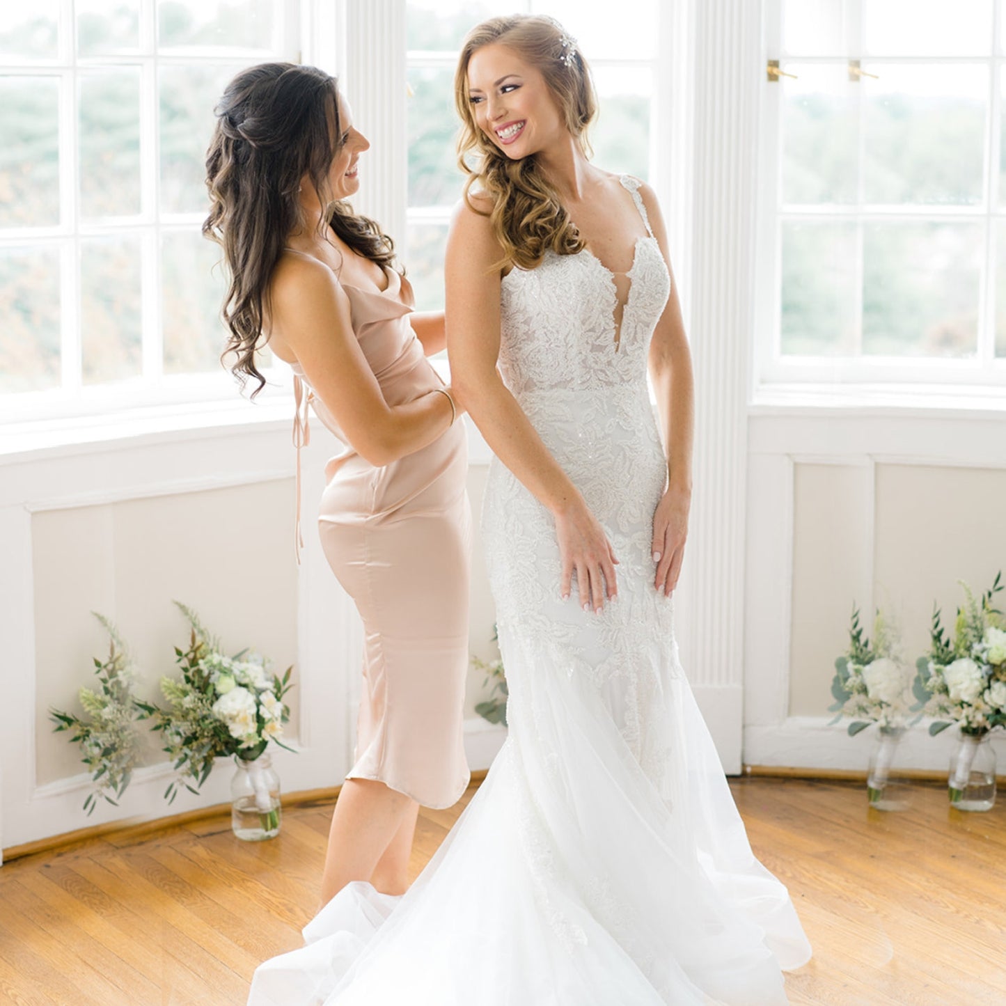 Calla Blanche Farrah Mermaid Beaded Wedding Dress Size 8