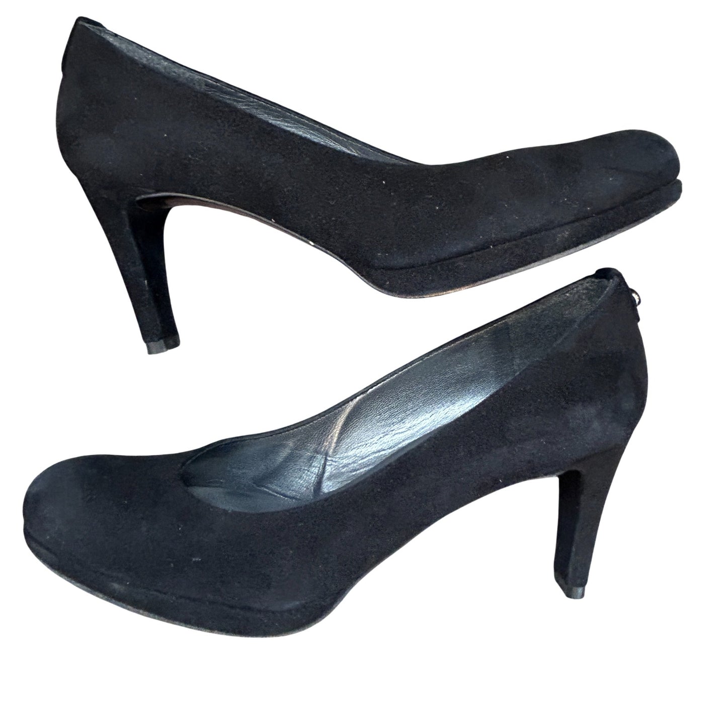 Stuart Weitzman Ponder Black Suede Pump Heel Womens Size 8
