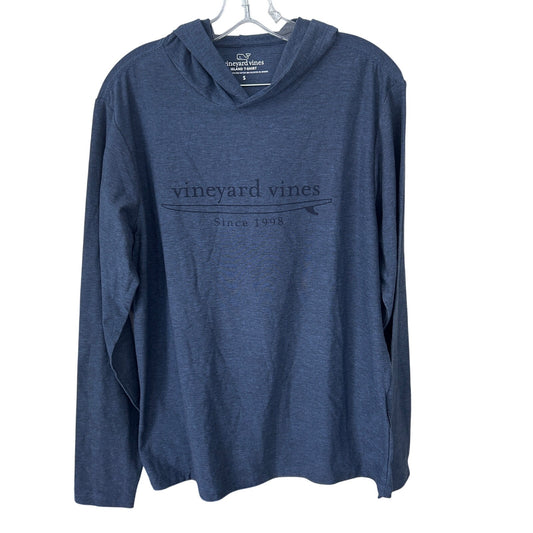 Vineyard Vines Dark Blue Long Sleeve Hooded Island T-Shirt Mens Size Small