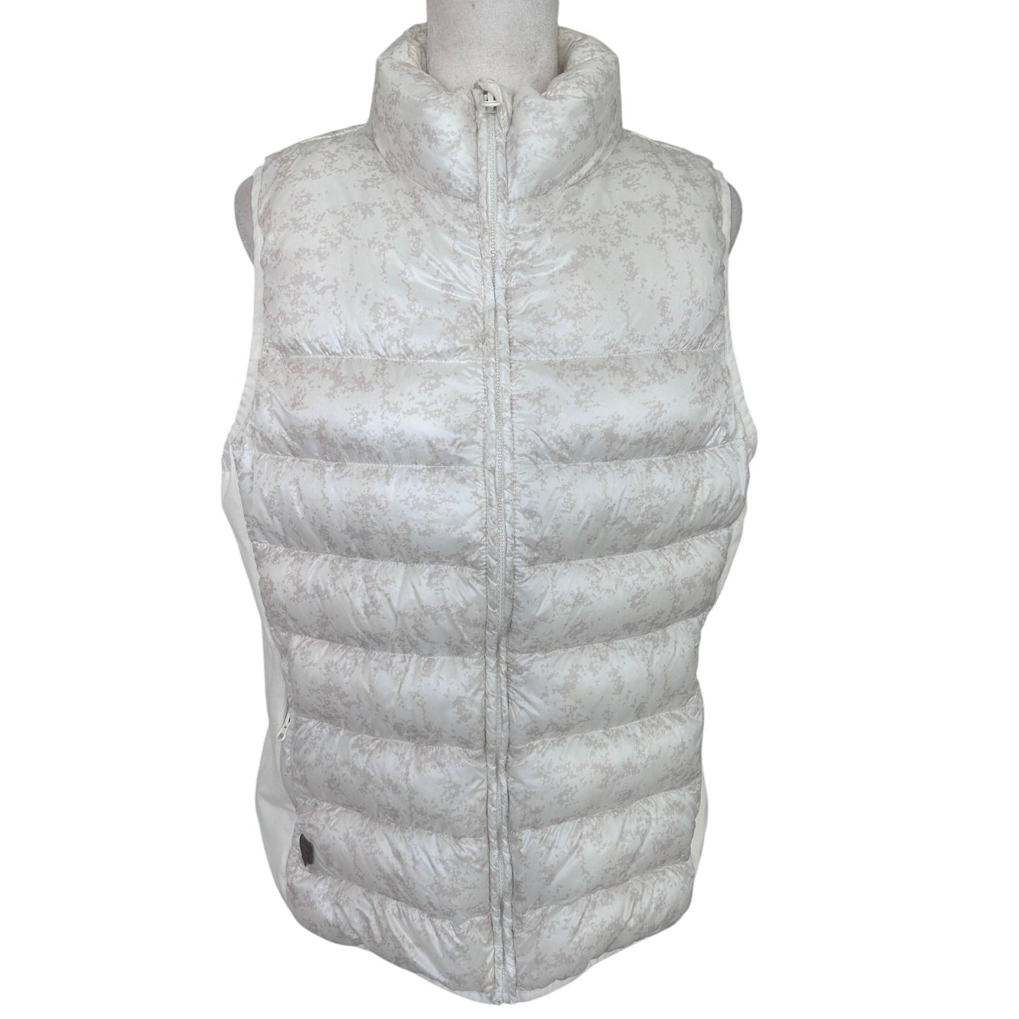 Fabletics Ivory Off-White Puffer Down Vest Womens Size Medium
