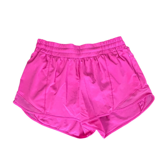 Lululemon Bright Pink Hotty Hot High-Rise Lined Short 4" Womens Size 8 Tall