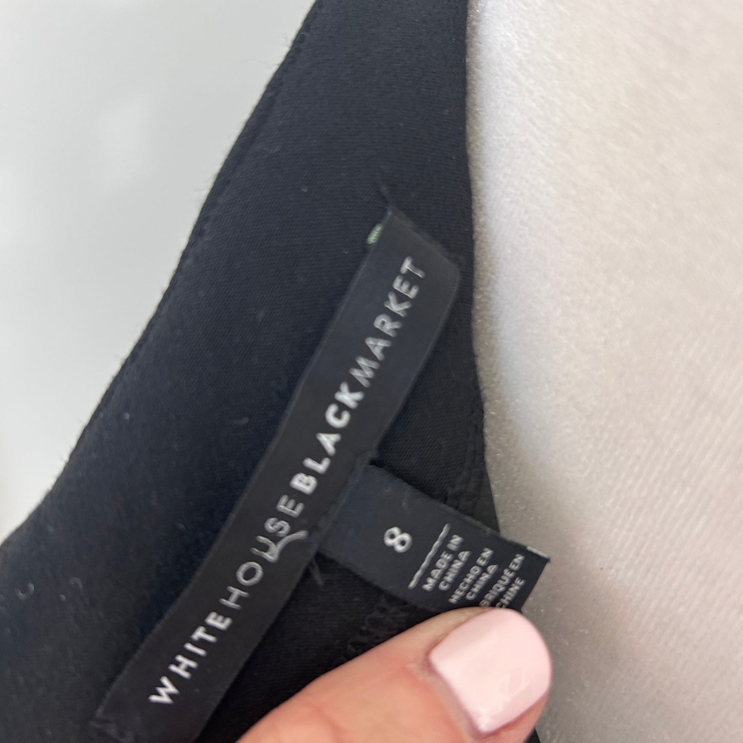 White House Black Market Classic Black Knee Length Skirt Womens Size 8