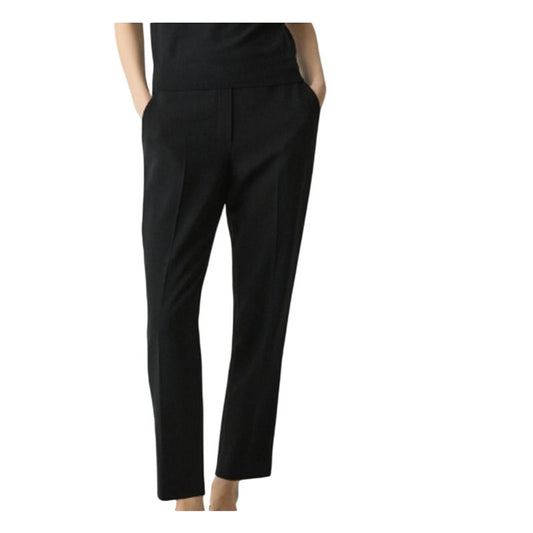 Theory Black Treeca Pull On Pants Soft Crunch Linen Blend Womens Size 00