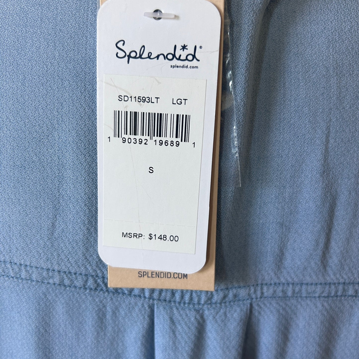 Splendid NWT Light Blue Sleeveless Raw Hem Shift Dress Womens Size Small NEW