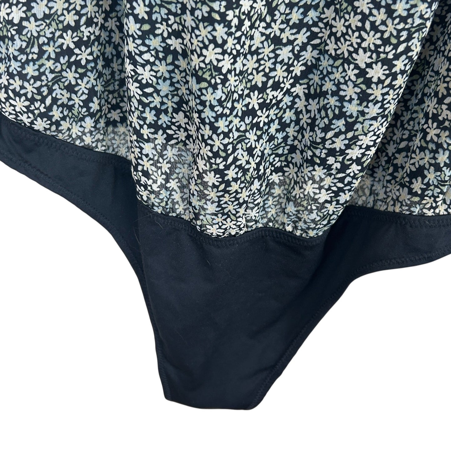 Abercrombie & Fitch Dark Blue Floral Boho Bodysuit Blouse Womens Size Medium NEW