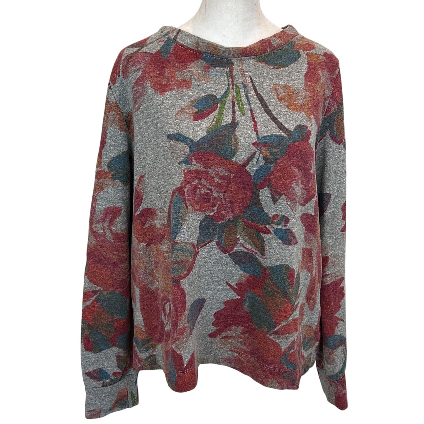 Anthropologie T.LA Floral Pullover Sweatshirt Womens Size Medium