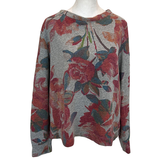 Anthropologie T.LA Floral Pullover Sweatshirt Womens Size Medium