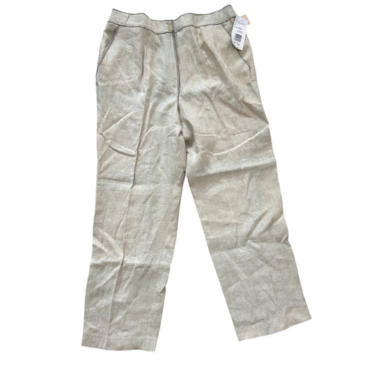 Harve Bernard Vintage Tan Linen Trousers Pants Womens Size 16 W NEW